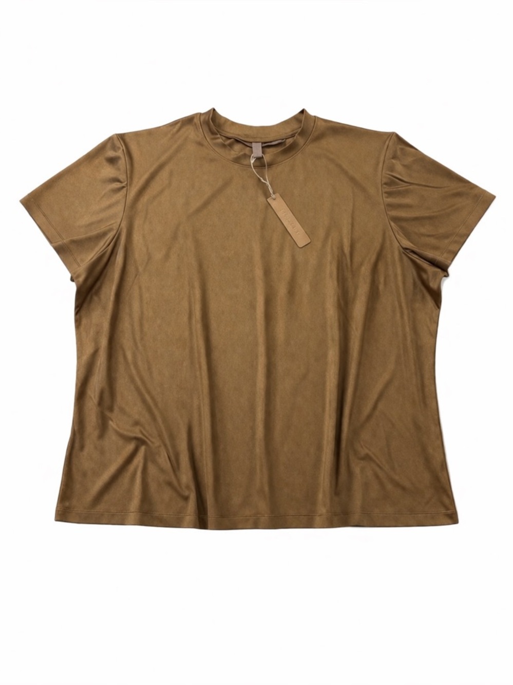SKIMS NWT Shine Spandex Jersey T-Shirt in Sienna size 4X